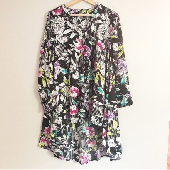 Jessica London Tops - Jessica London Plus Size Floral Print Tunic